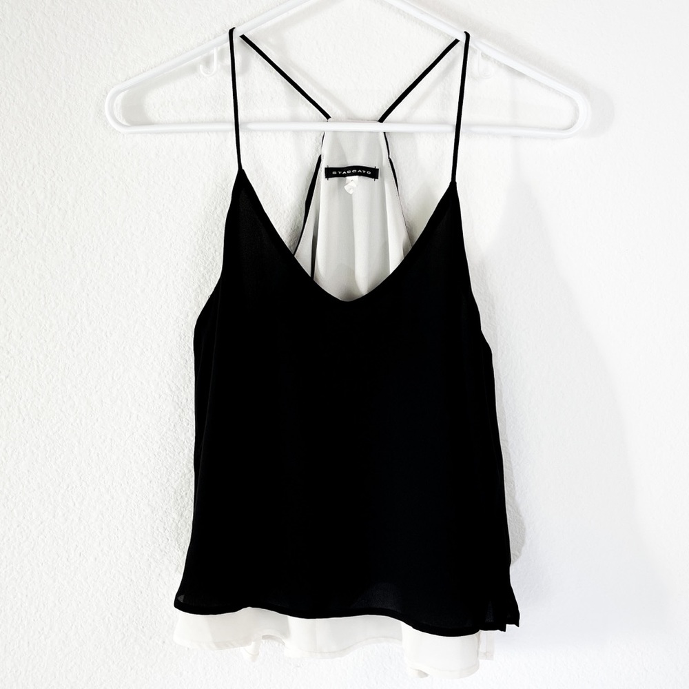 Layered Crop Tank ✨ Black and White